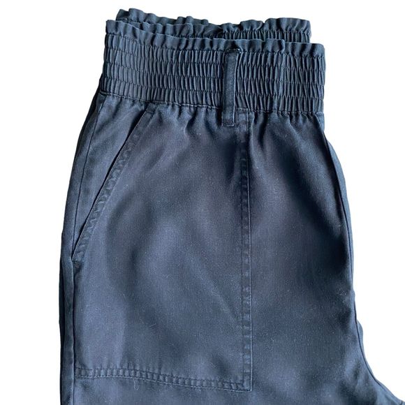 Abercrombie & Fitch Women's Joggers L Black Elastic Paper Bag Waist Lyocell - Picture 6 of 9